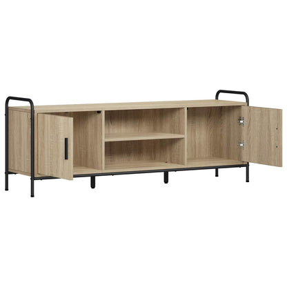Tv-meubel 133 x 33 x 50 cm Sonoma Eiken Bewerkt hout