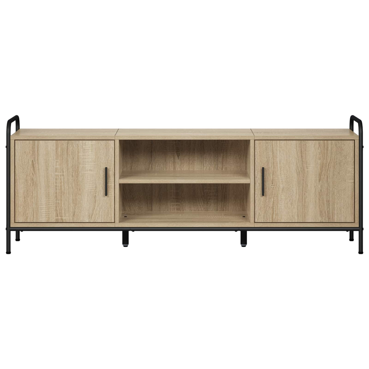 Tv-meubel 133 x 33 x 50 cm Sonoma Eiken Bewerkt hout