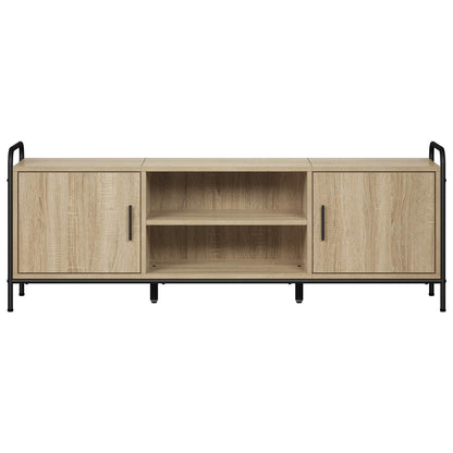 Tv-meubel 133 x 33 x 50 cm Sonoma Eiken Bewerkt hout