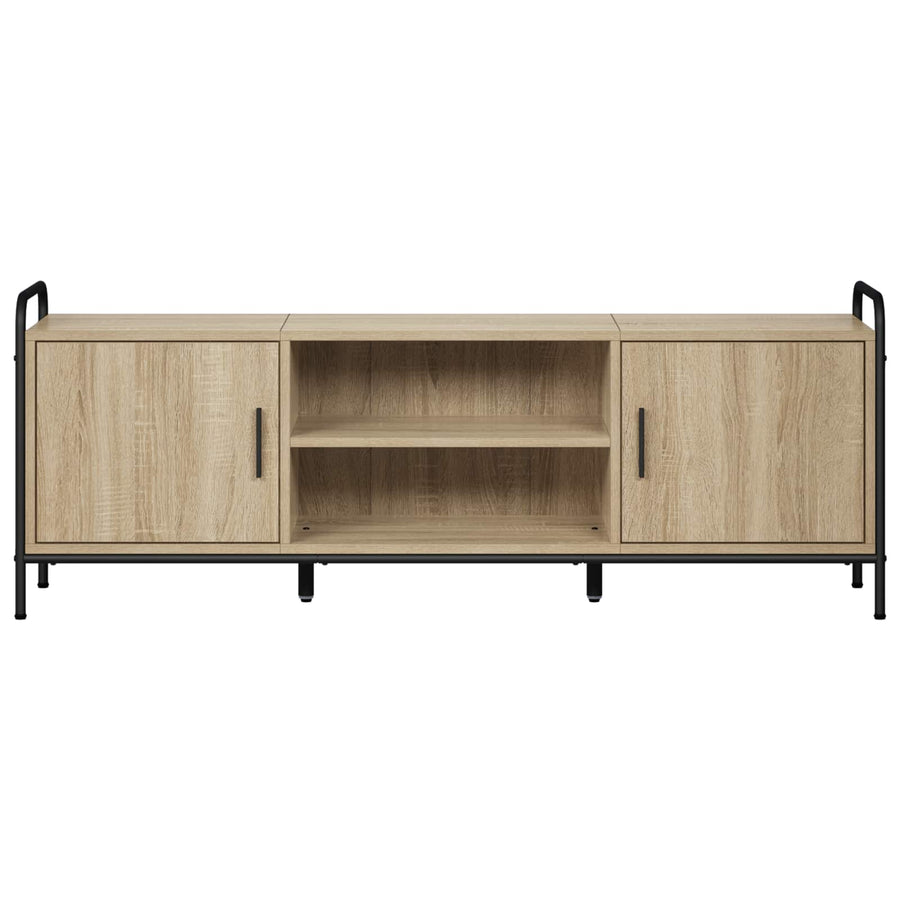 Tv-meubel 133 x 33 x 50 cm Sonoma Eiken Bewerkt hout