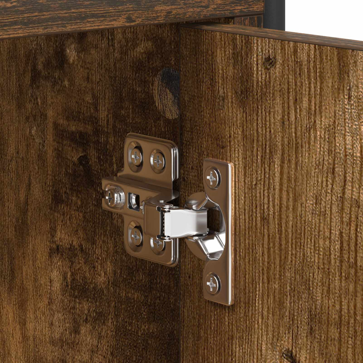 Tv-meubel 133 x 33 x 50 cm Gerookt eiken Bewerkt hout