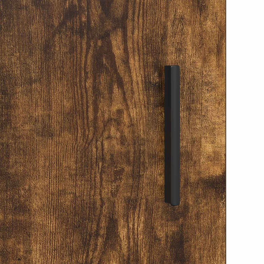 Tv-meubel 133 x 33 x 50 cm Gerookt eiken Bewerkt hout