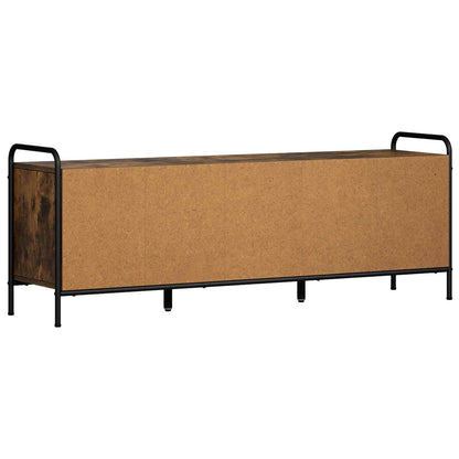 Tv-meubel 133 x 33 x 50 cm Gerookt eiken Bewerkt hout