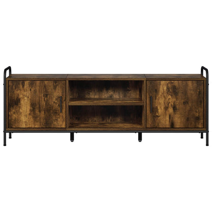 Tv-meubel 133 x 33 x 50 cm Gerookt eiken Bewerkt hout