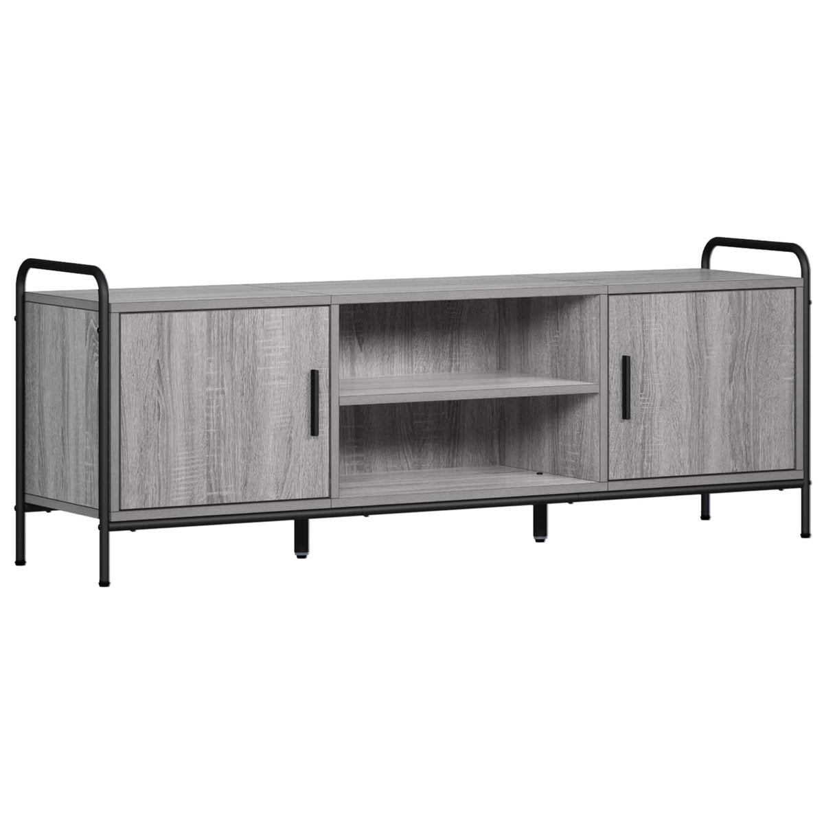 Tv-meubel 133 x 33 x 50 cm Grijs Sonoma Bewerkt hout
