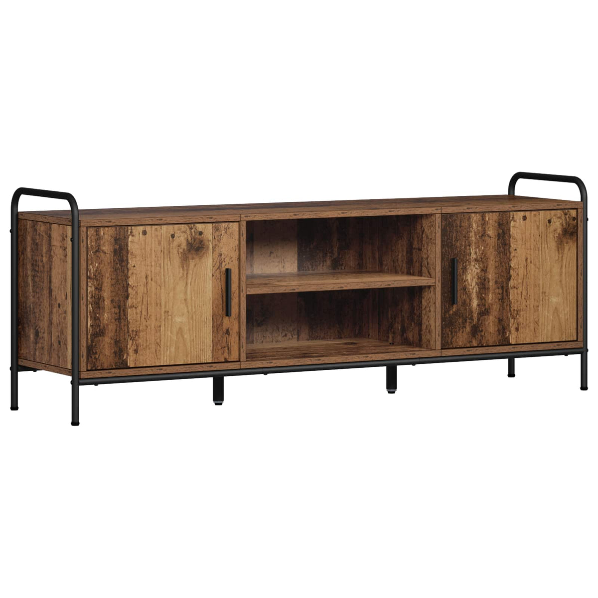 Tv-meubel 133 x 33 x 50 cm Oud hout Bewerkt hout
