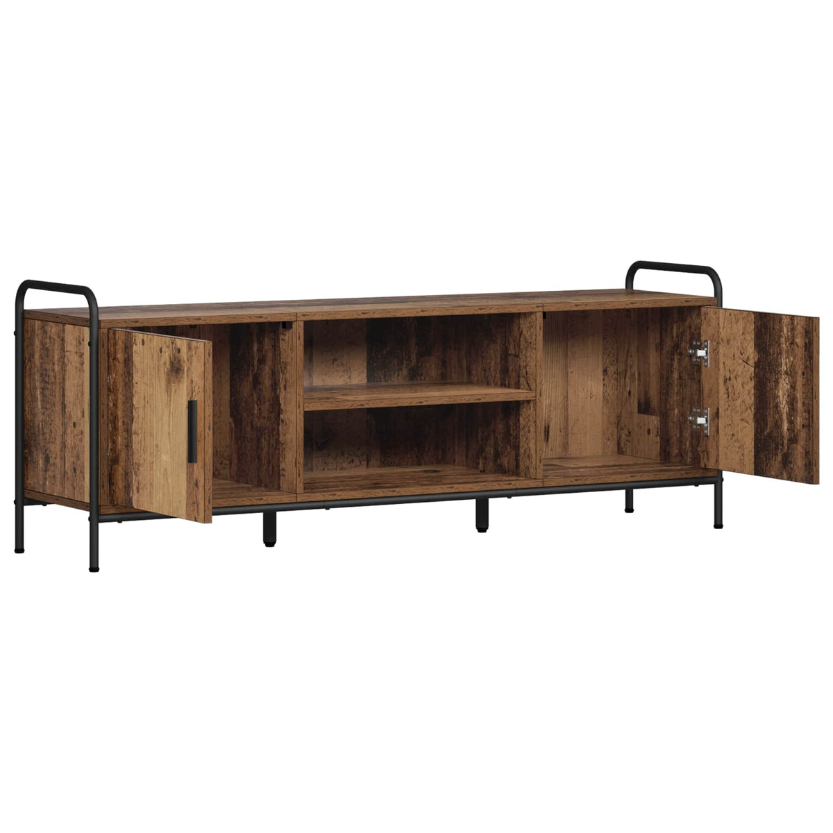 Tv-meubel 133 x 33 x 50 cm Oud hout Bewerkt hout