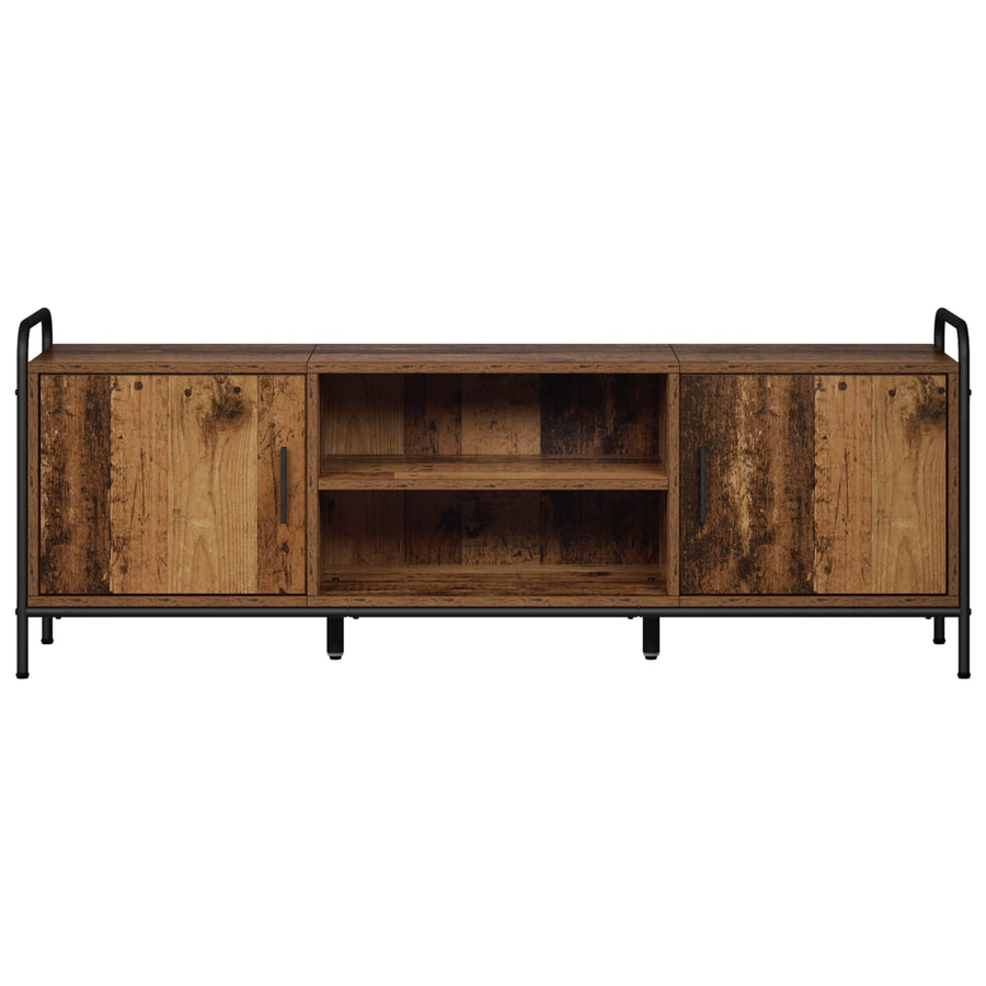 Tv-meubel 133 x 33 x 50 cm Oud hout Bewerkt hout