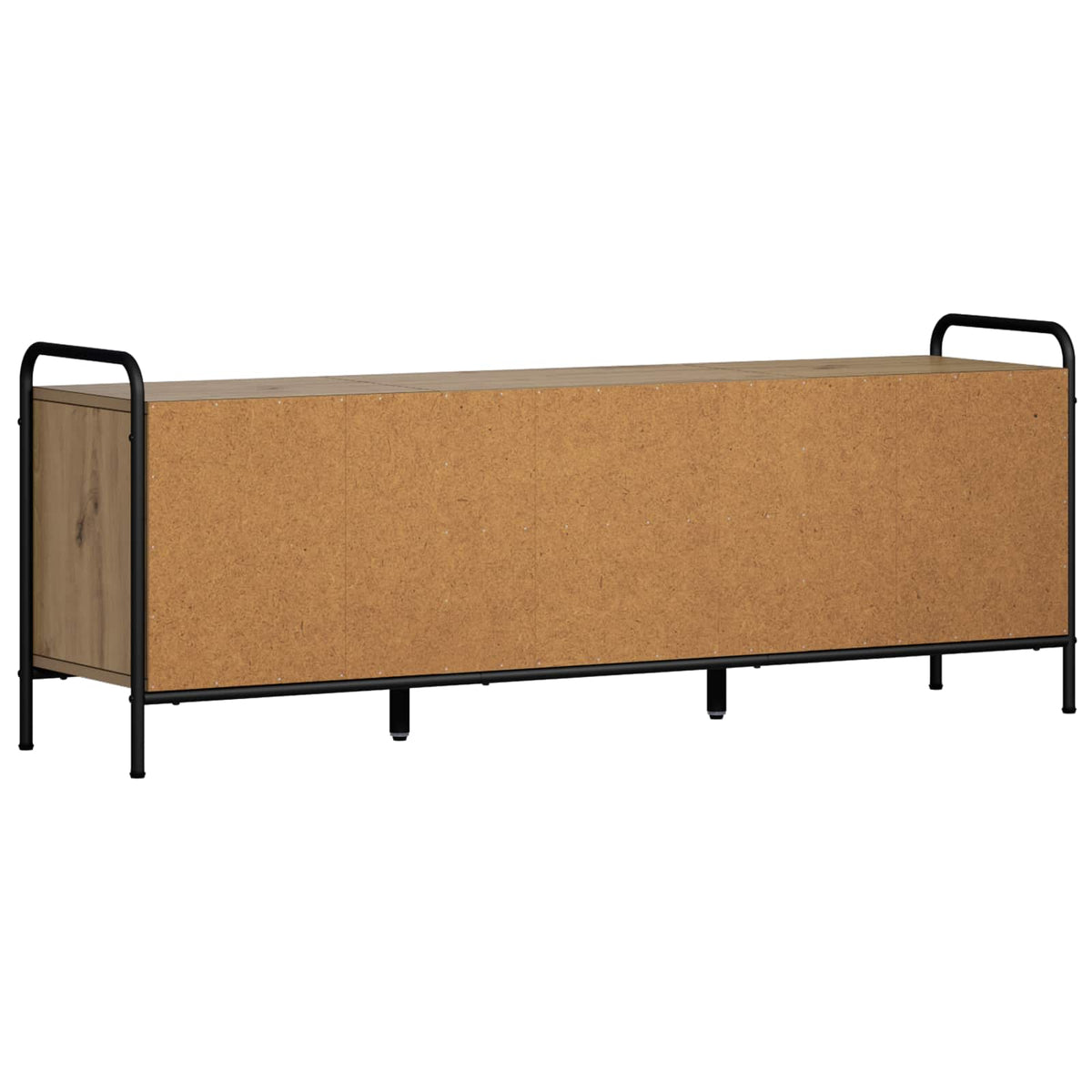 Tv-meubel 133 x 33 x 50 cm Artisanaal eiken Bewerkt hout