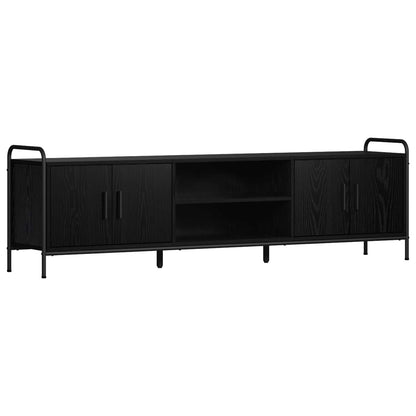 Tv-meubel 167,5 x 33 x 50 cm Zwart eiken Bewerkt hout