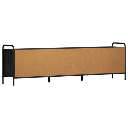 Tv-meubel 167,5 x 33 x 50 cm Zwart eiken Bewerkt hout