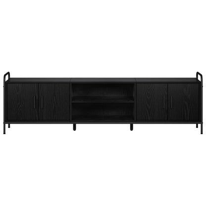 Tv-meubel 167,5 x 33 x 50 cm Zwart eiken Bewerkt hout