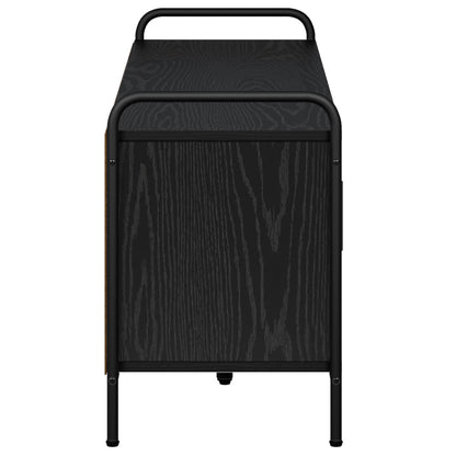 Tv-meubel 167,5 x 33 x 50 cm Zwart eiken Bewerkt hout