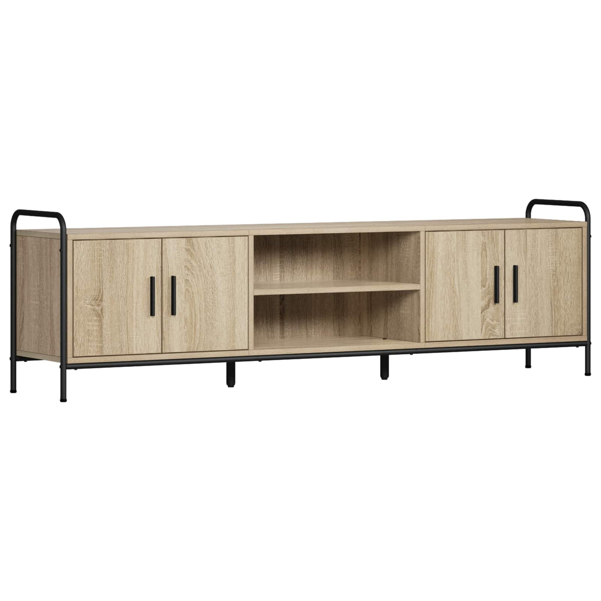 Tv-meubel 167,5 x 33 x 50 cm Sonoma Eiken Bewerkt hout