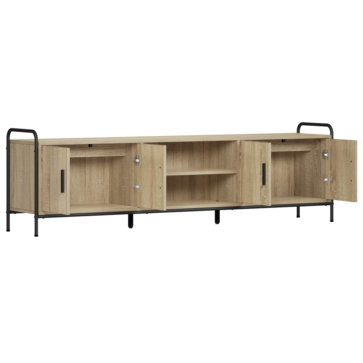 Tv-meubel 167,5 x 33 x 50 cm Sonoma Eiken Bewerkt hout