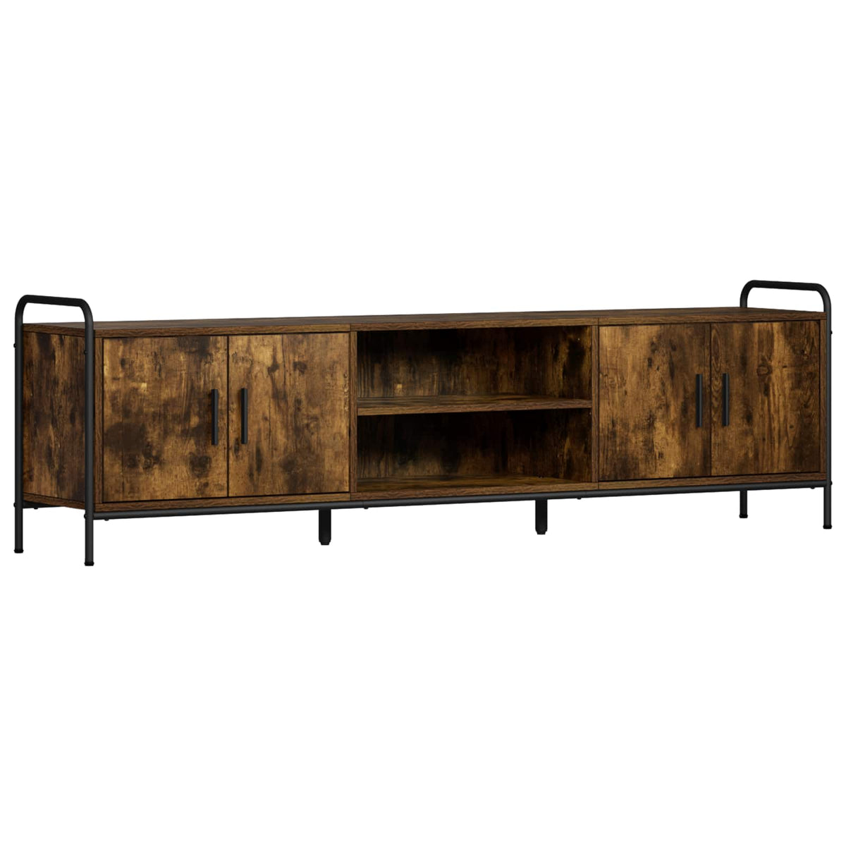 Tv-meubel 167,5 x 33 x 50 cm Gerookt eiken Bewerkt hout