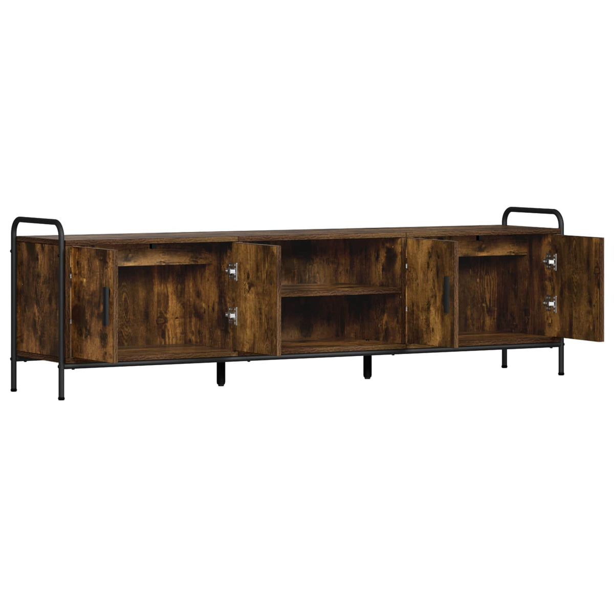 Tv-meubel 167,5 x 33 x 50 cm Gerookt eiken Bewerkt hout