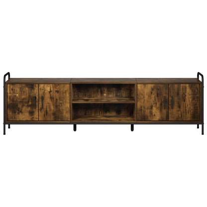 Tv-meubel 167,5 x 33 x 50 cm Gerookt eiken Bewerkt hout