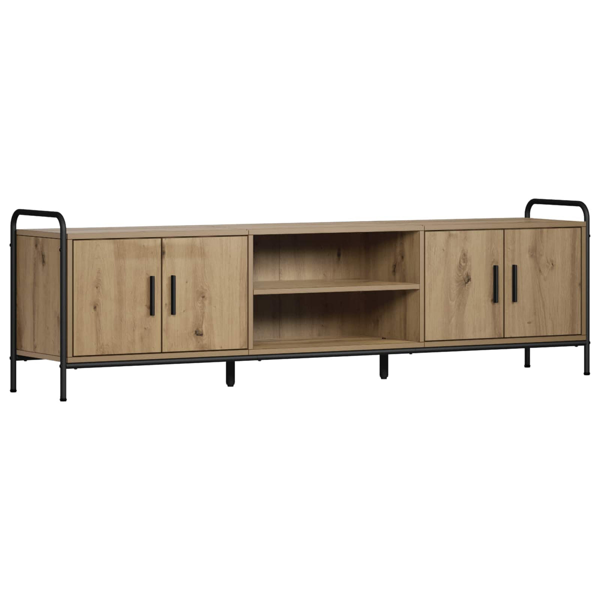 Tv-meubel 167,5 x 33 x 50 cm Artisanaal eiken Bewerkt hout
