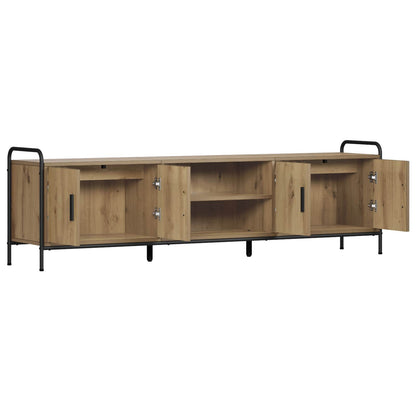 Tv-meubel 167,5 x 33 x 50 cm Artisanaal eiken Bewerkt hout