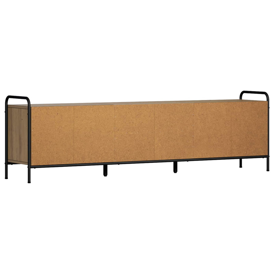Tv-meubel 167,5 x 33 x 50 cm Artisanaal eiken Bewerkt hout