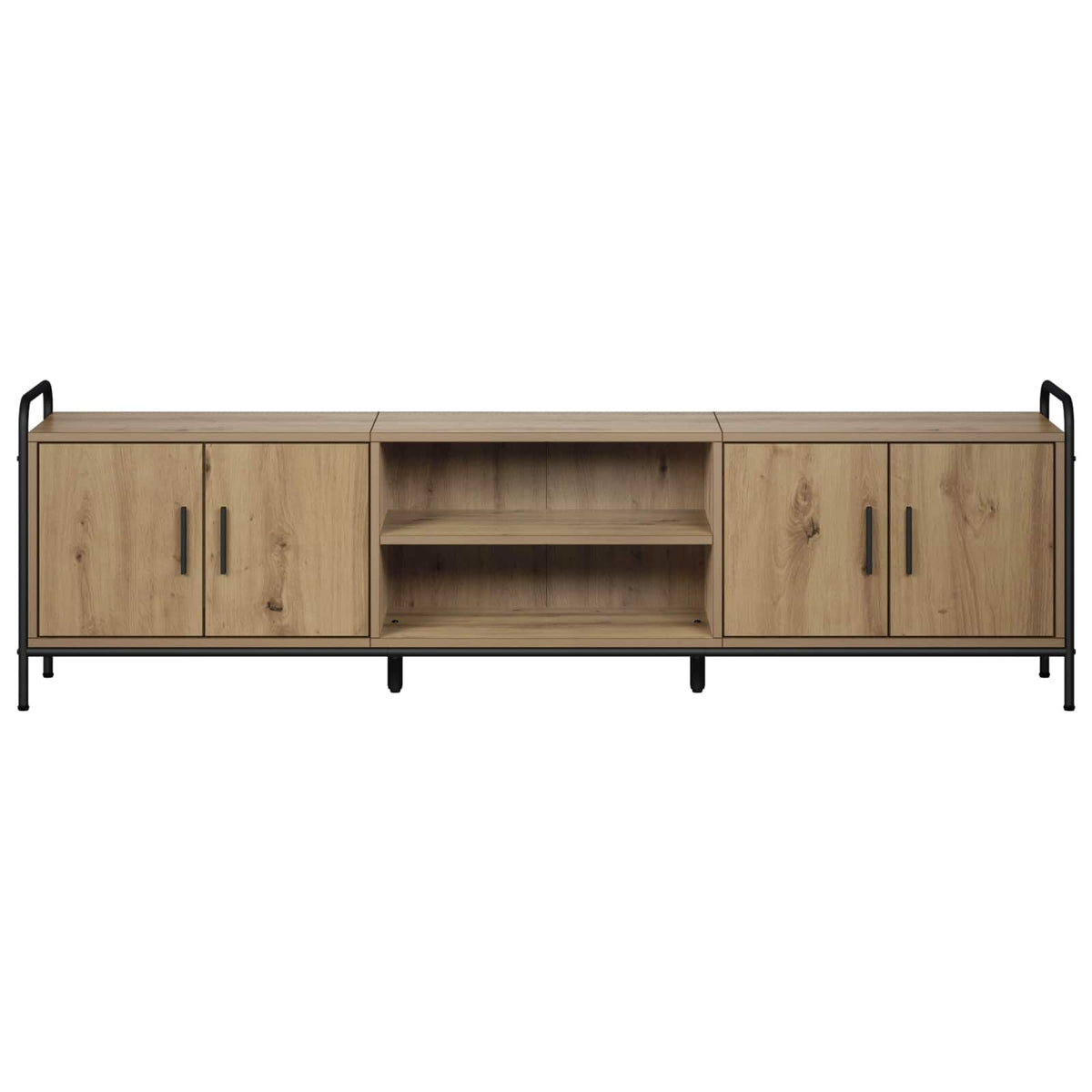 Tv-meubel 167,5 x 33 x 50 cm Artisanaal eiken Bewerkt hout