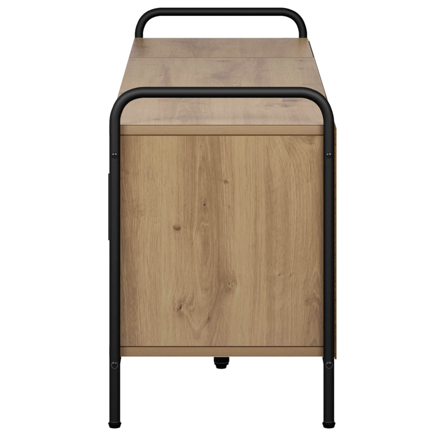 Tv-meubel 167,5 x 33 x 50 cm Artisanaal eiken Bewerkt hout