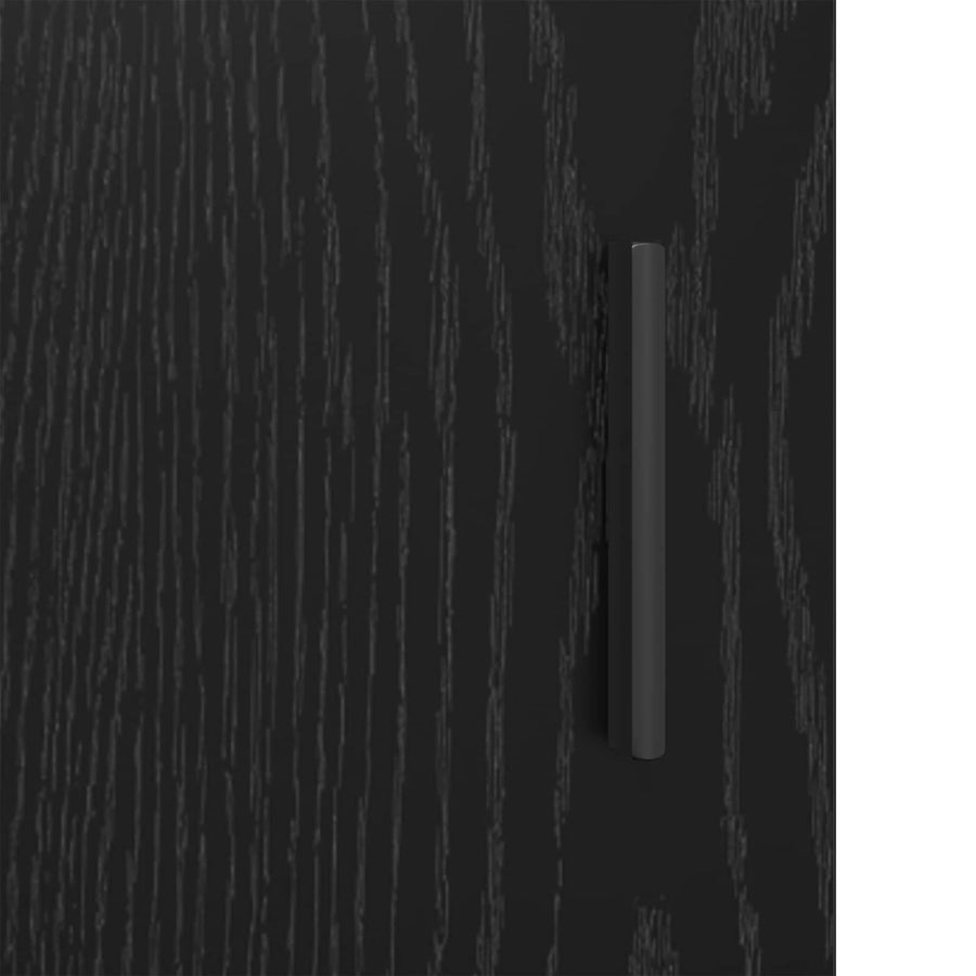 Tv-meubel 79,5 x 33 x 50 cm Zwart eiken Bewerkt hout