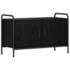 Tv-meubel 79,5x33x50 cm zwart eiken bewerkt hout