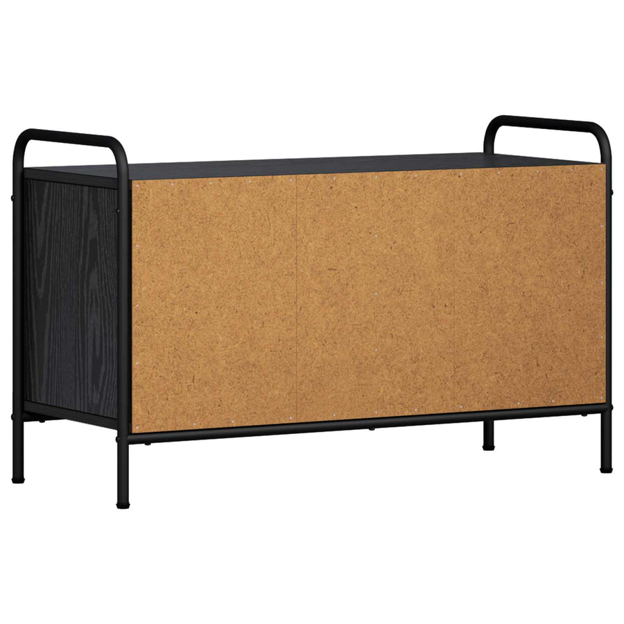 Tv-meubel 79,5 x 33 x 50 cm Zwart eiken Bewerkt hout