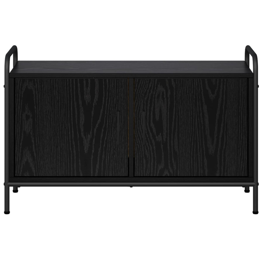 Tv-meubel 79,5 x 33 x 50 cm Zwart eiken Bewerkt hout