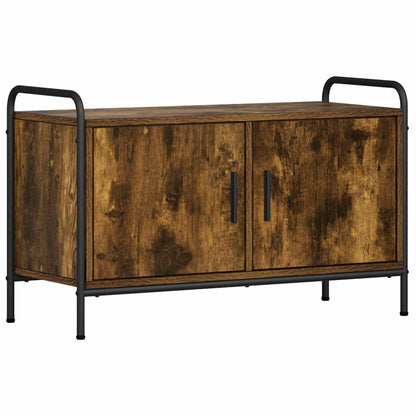 Tv-meubel 79,5 x 33 x 50 cm Gerookt eiken Bewerkt hout