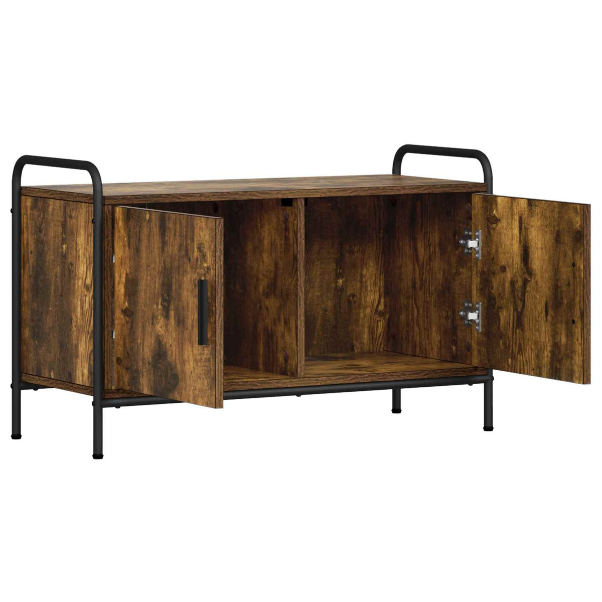 Tv-meubel 79,5 x 33 x 50 cm Gerookt eiken Bewerkt hout