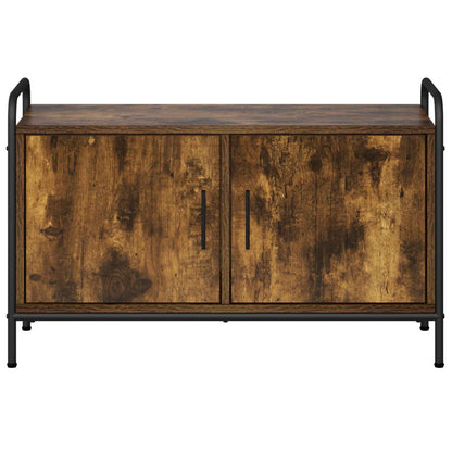 Tv-meubel 79,5 x 33 x 50 cm Gerookt eiken Bewerkt hout