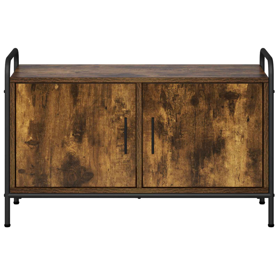 Tv-meubel 79,5 x 33 x 50 cm Gerookt eiken Bewerkt hout