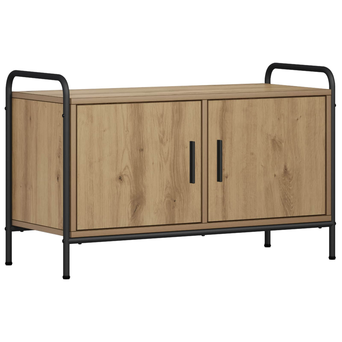 Tv-meubel 79,5 x 33 x 50 cm Artisanaal eiken Bewerkt hout