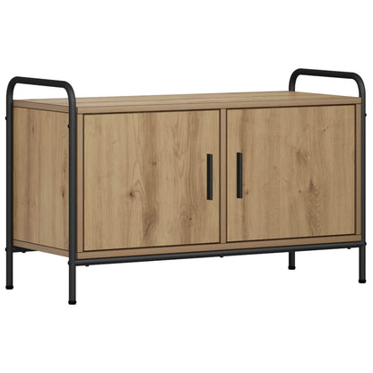 Tv-meubel 79,5 x 33 x 50 cm Artisanaal eiken Bewerkt hout