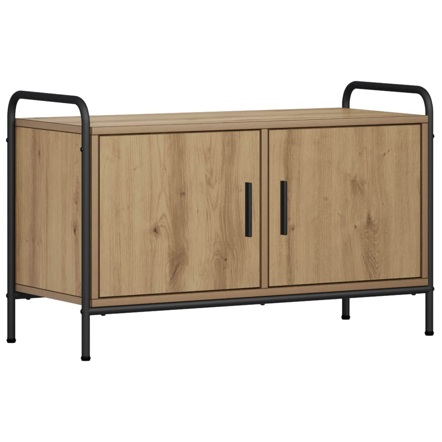 Tv-meubel 79,5 x 33 x 50 cm Artisanaal eiken Bewerkt hout