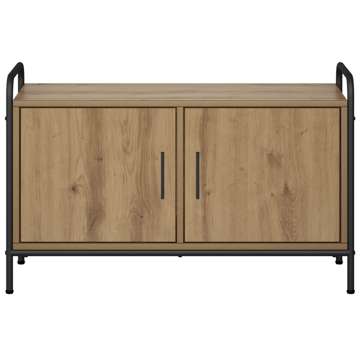 Tv-meubel 79,5 x 33 x 50 cm Artisanaal eiken Bewerkt hout