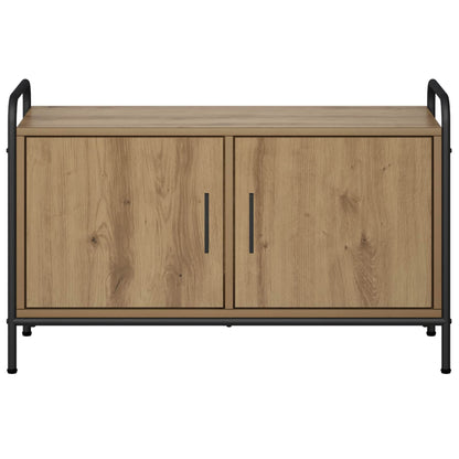Tv-meubel 79,5 x 33 x 50 cm Artisanaal eiken Bewerkt hout