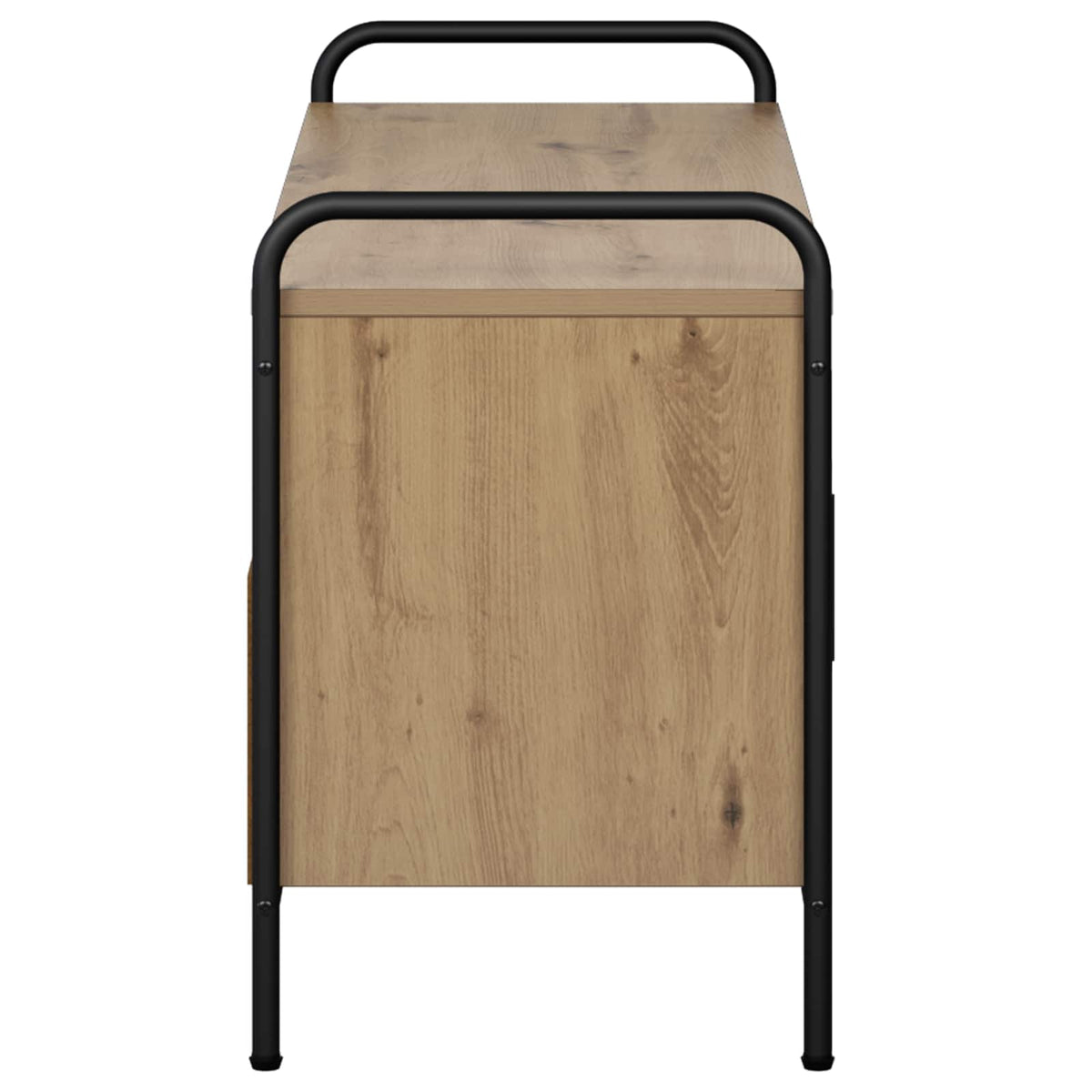 Tv-meubel 79,5 x 33 x 50 cm Artisanaal eiken Bewerkt hout