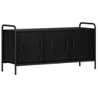 Tv-meubel 99x33x50 cm zwart eiken bewerkt hout