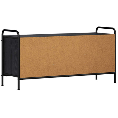 Tv-meubel 79,5 x 33 x 50 cm Zwart eiken Bewerkt hout