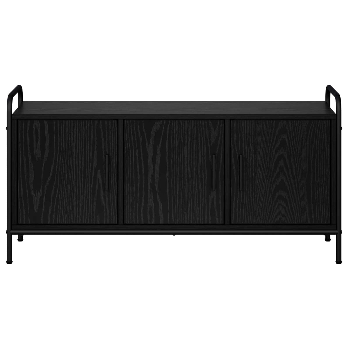 Tv-meubel 79,5 x 33 x 50 cm Zwart eiken Bewerkt hout