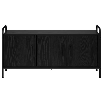 Tv-meubel 79,5 x 33 x 50 cm Zwart eiken Bewerkt hout