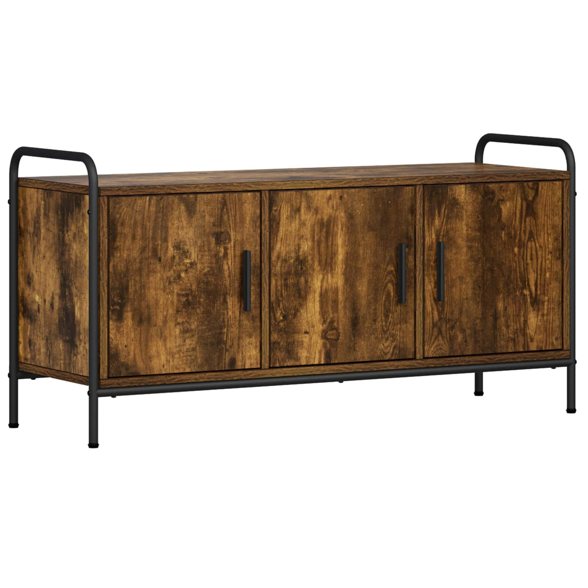 Tv-meubel 79,5 x 33 x 50 cm Gerookt eiken Bewerkt hout