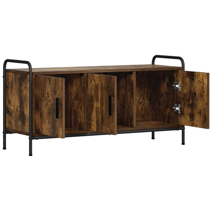 Tv-meubel 79,5 x 33 x 50 cm Gerookt eiken Bewerkt hout