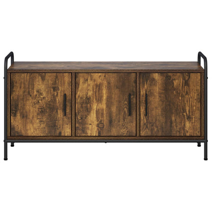 Tv-meubel 79,5 x 33 x 50 cm Gerookt eiken Bewerkt hout