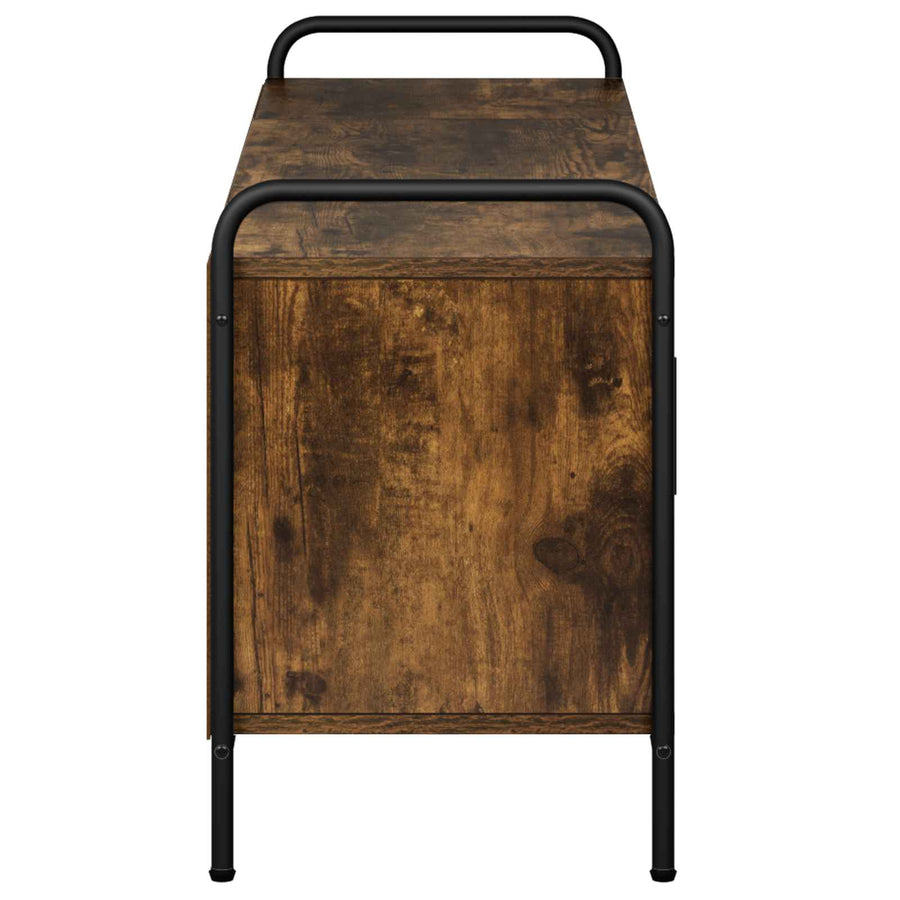 Tv-meubel 79,5 x 33 x 50 cm Gerookt eiken Bewerkt hout