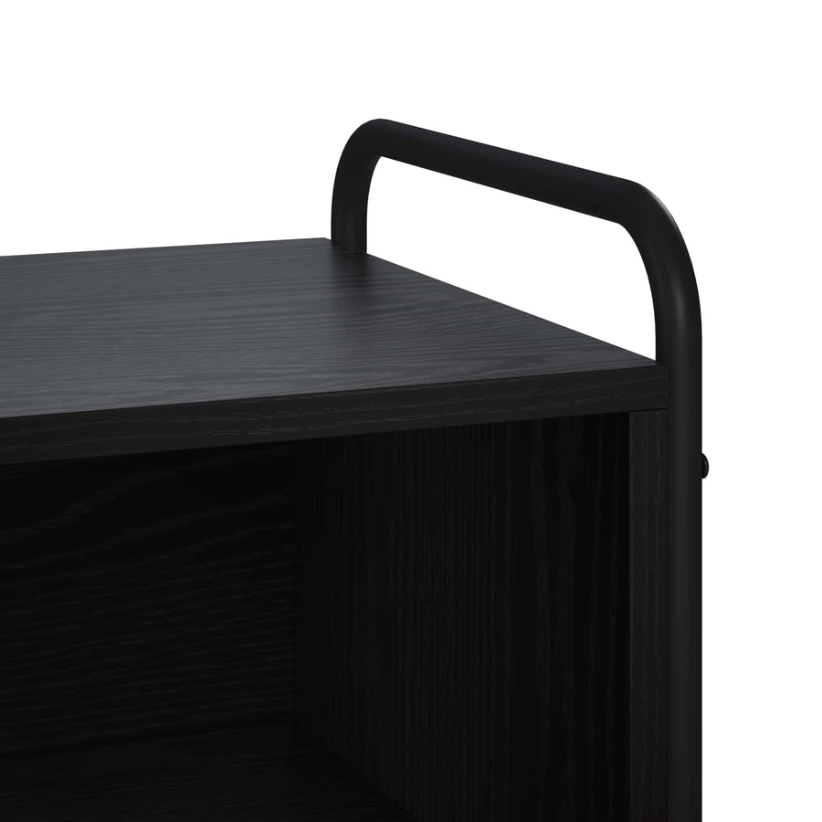 Tv-meubel 140 x 39,5 x 50 cm Zwart eiken Bewerkt hout